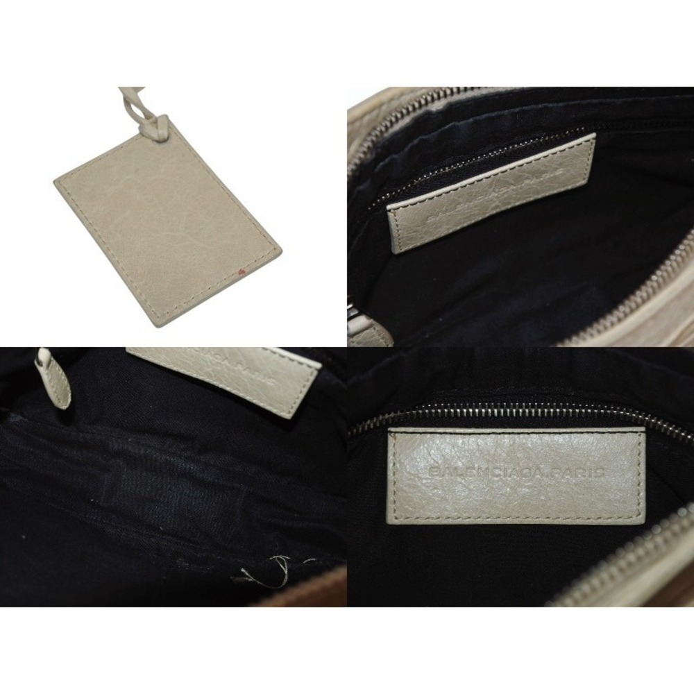 BALENCIAGA Classic The Hip Shoulder Bag Beige Tan Leather - Picture 9 of 10